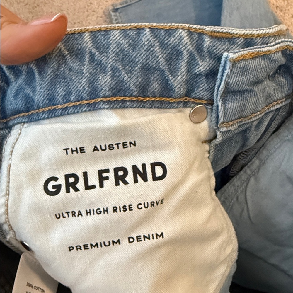 GRLFRND Austen High Rise Jeans La Brea Ave Denim Size 24 - Picture 13 of 13